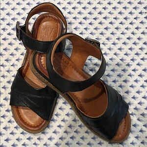 Miz Mooz Black Leather Sandals